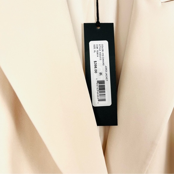 NWT Kobi Halperin XL Jordi Twill Canvas Neutral Beige One-Button Blazer Jacket - Picture 5 of 8